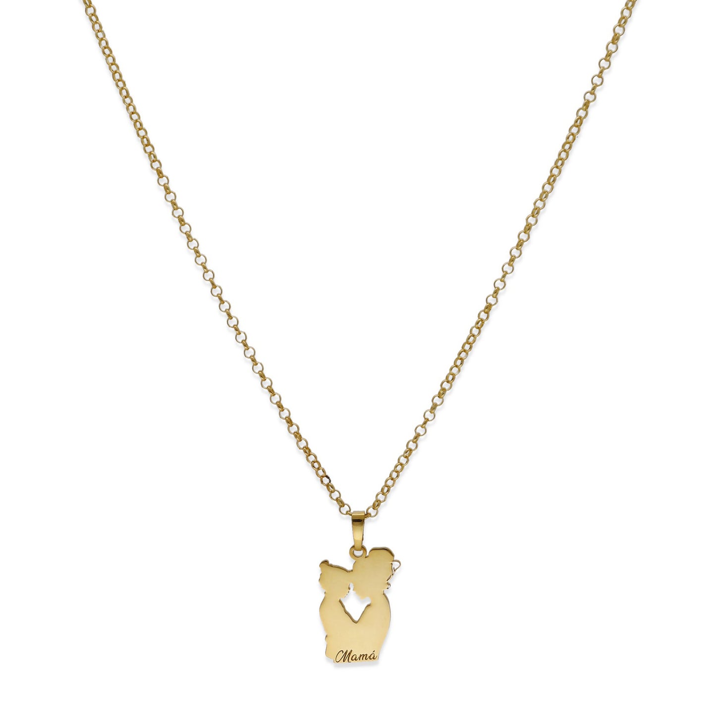 Colgante Emese niña en Plata de Ley 925 y baño Oro 18k