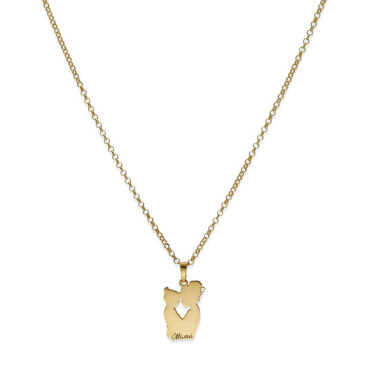 Colgante Emese niña en Plata de Ley 925 y baño Oro 18k