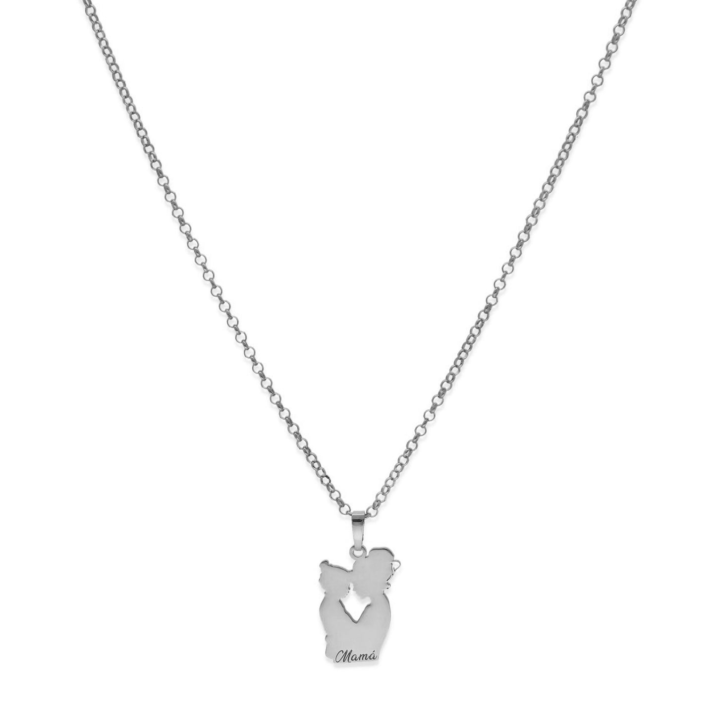 Colgante Emese niña en Plata de Ley 925 y baño Oro rosa 18k