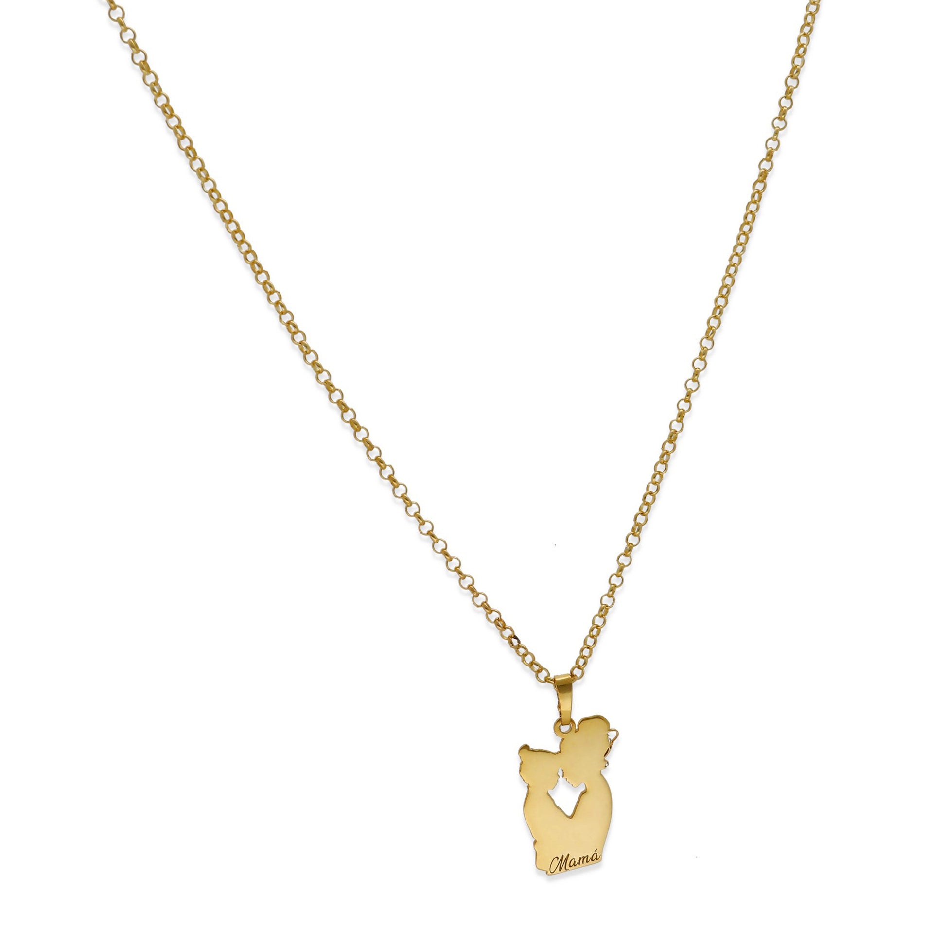 Colgante Emese niña en Plata de Ley 925 y baño Oro rosa 18k