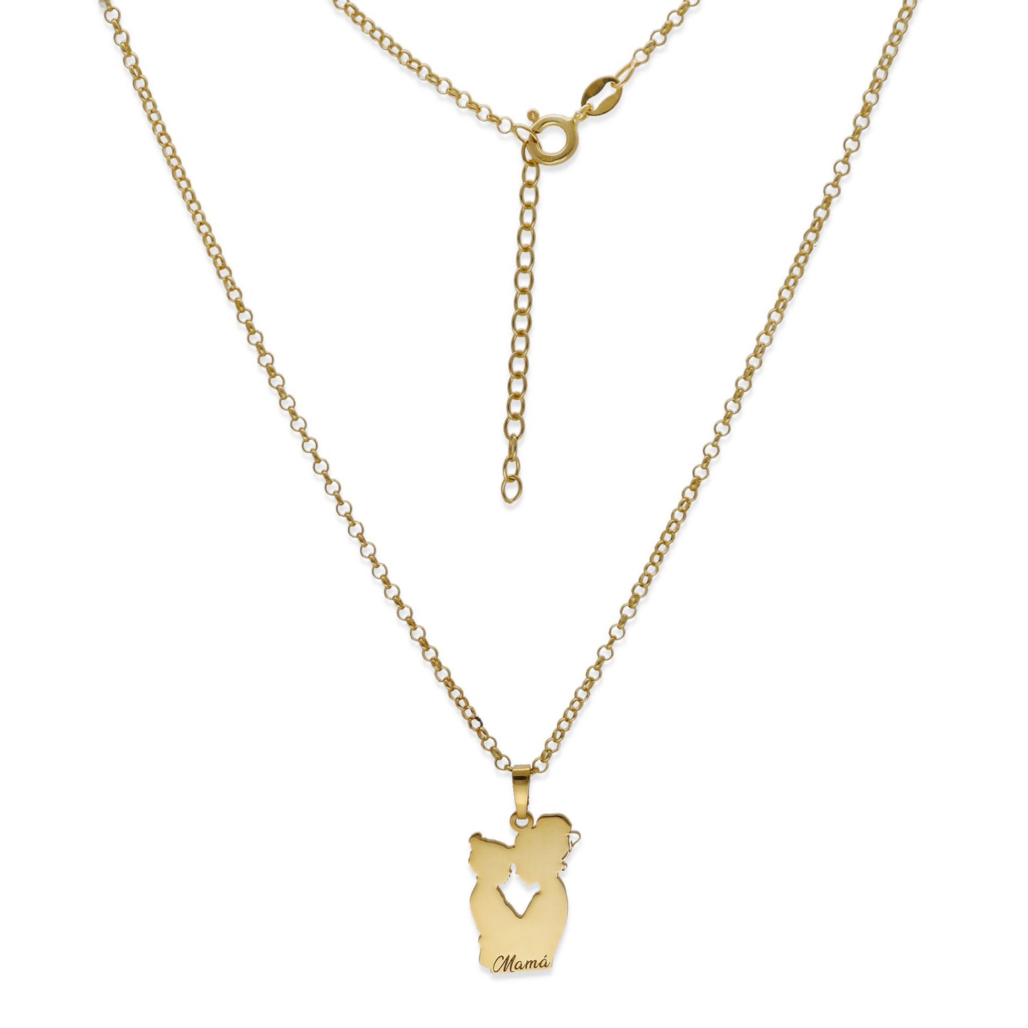 Colgante Emese niña en Plata de Ley 925 y baño Oro rosa 18k