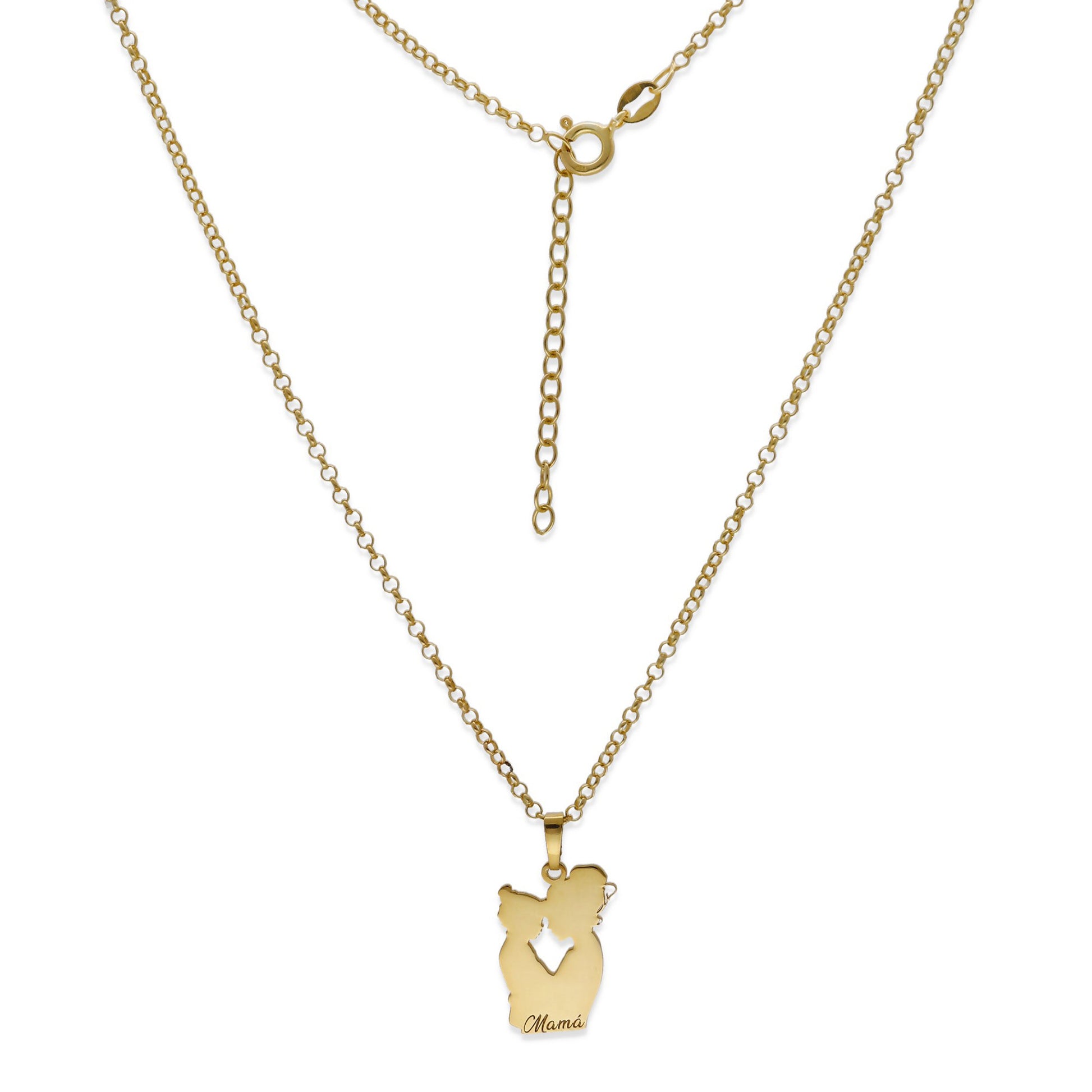 Colgante Emese niña en Plata de Ley 925 y baño Oro rosa 18k