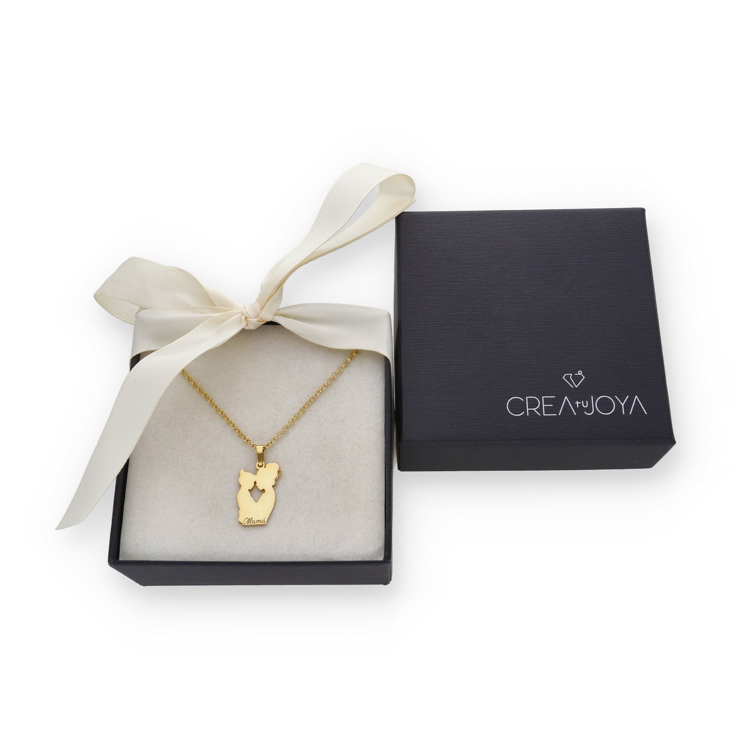 Colgante Emese niña en Plata de Ley 925 y baño Oro rosa 18k