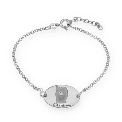 Pulsera Linda en Plata de Ley 925 y baño Oro 18k