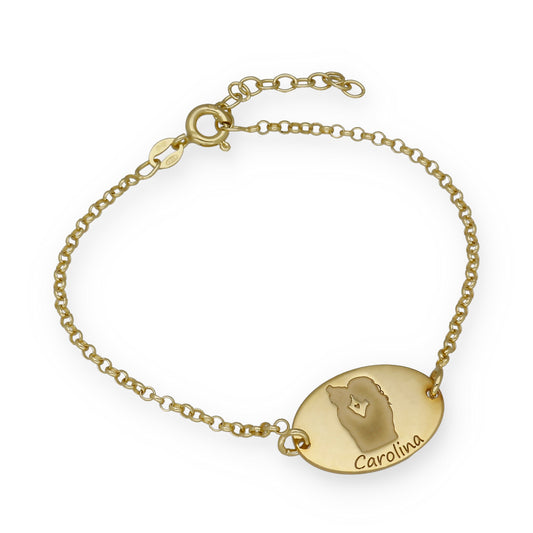 Pulsera Linda en Plata de Ley 925 y baño Oro 18k