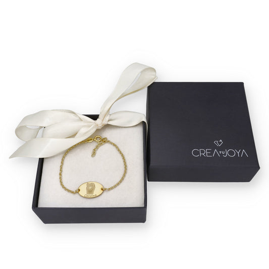 Pulsera Linda en Plata de Ley 925 y baño Oro 18k