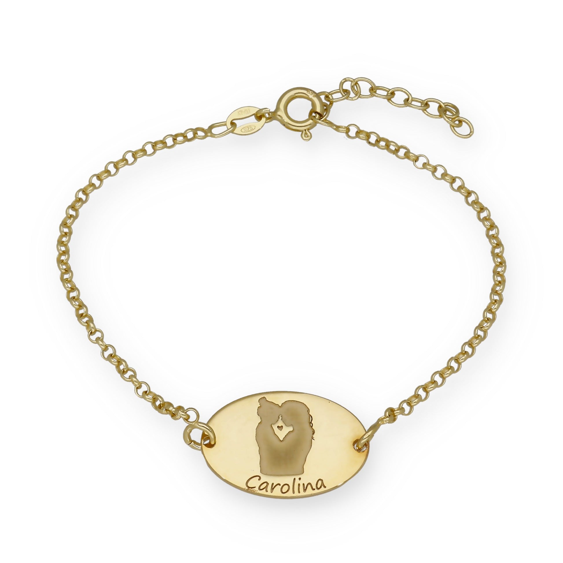 Pulsera Linda en Plata de Ley 925 y baño Oro 18k