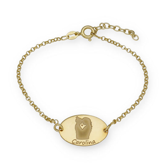 Pulsera Linda en Plata de Ley 925 y baño Oro 18k