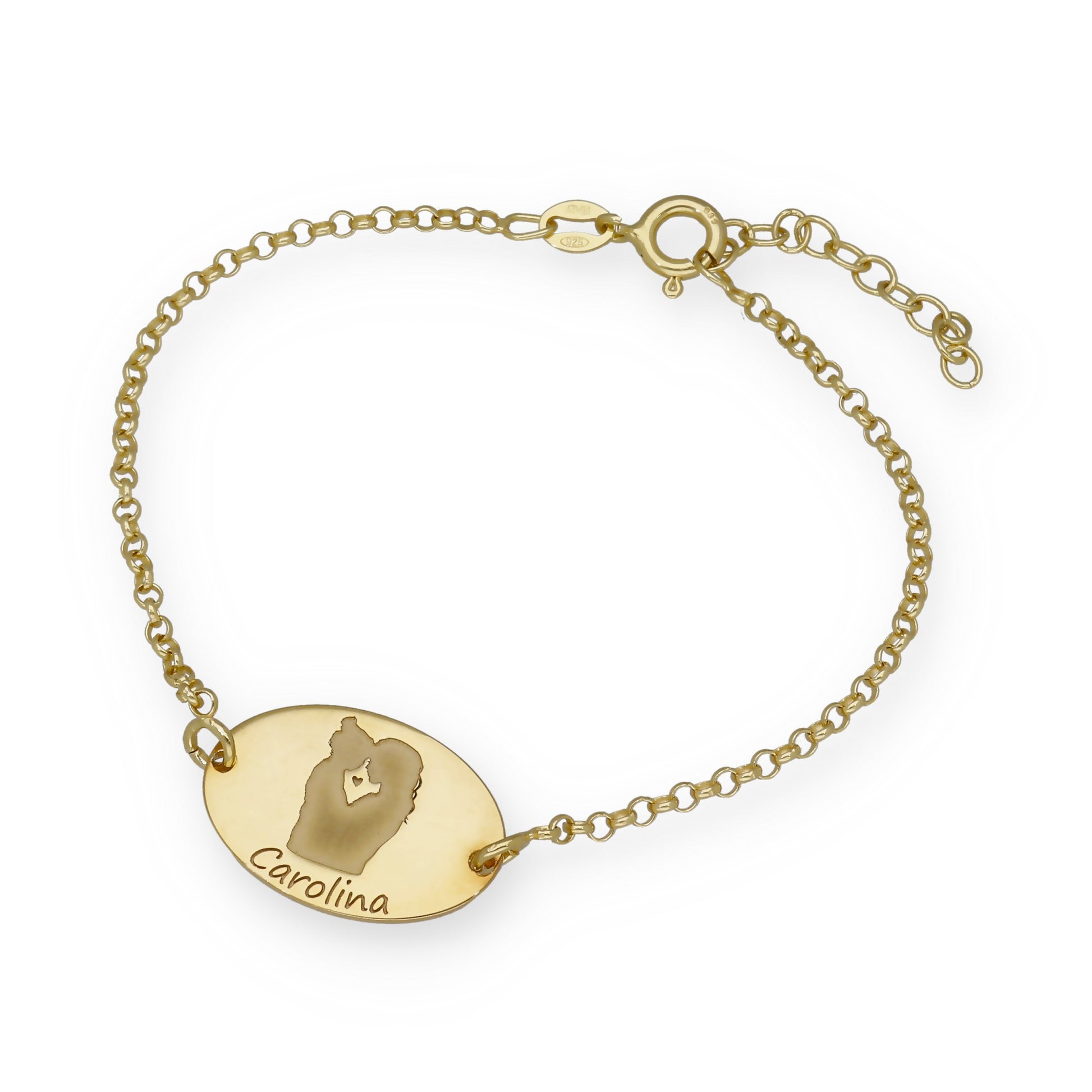 Pulsera Linda en Plata de Ley 925 y baño Oro 18k