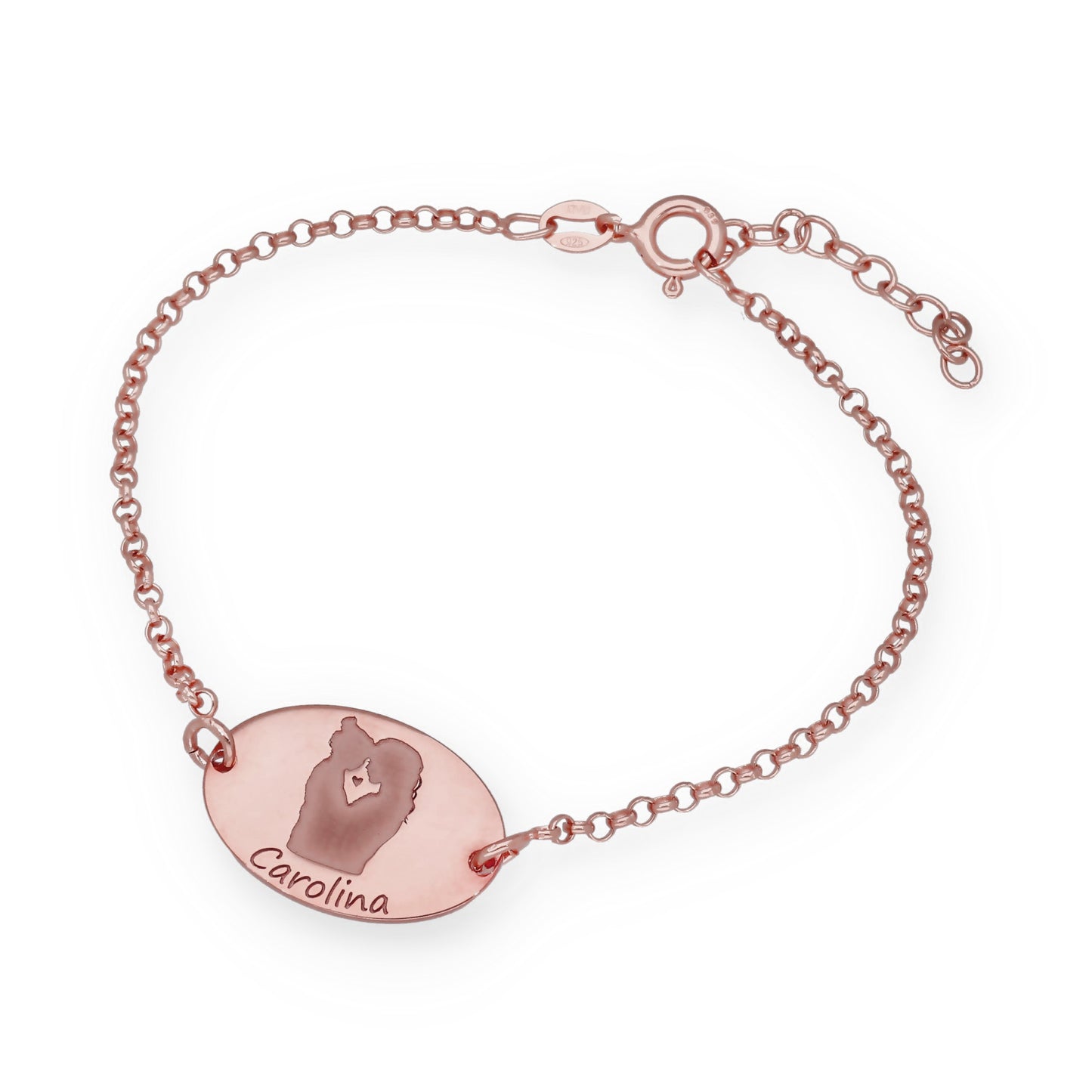 Pulsera Linda en Plata de Ley 925 y baño Oro rosa 18k