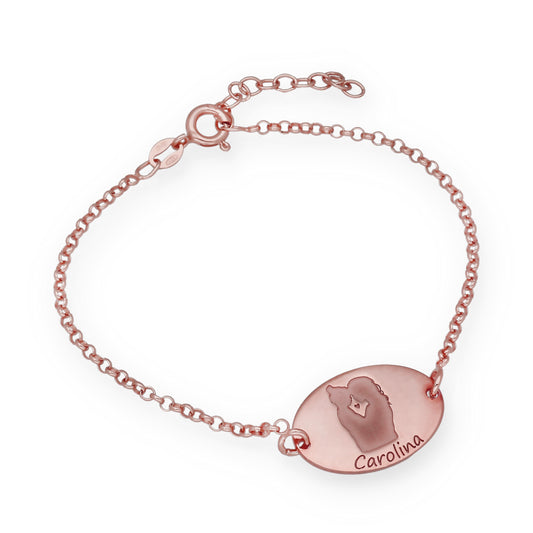 Pulsera Linda en Plata de Ley 925 y baño Oro rosa 18k