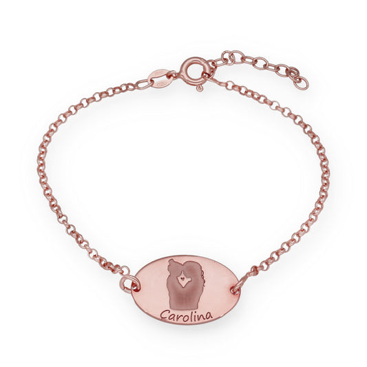 Pulsera Linda en Plata de Ley 925 y baño Oro rosa 18k