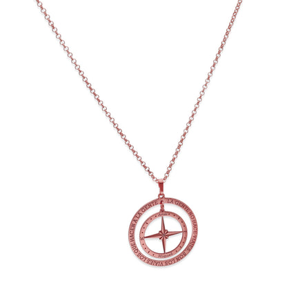 Colgante Brújula "Mi Destino" en Plata de Ley 925 y baño Oro 18k