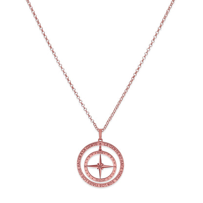 Colgante Brújula "Mi Destino" en Plata de Ley 925 y baño Oro 18k