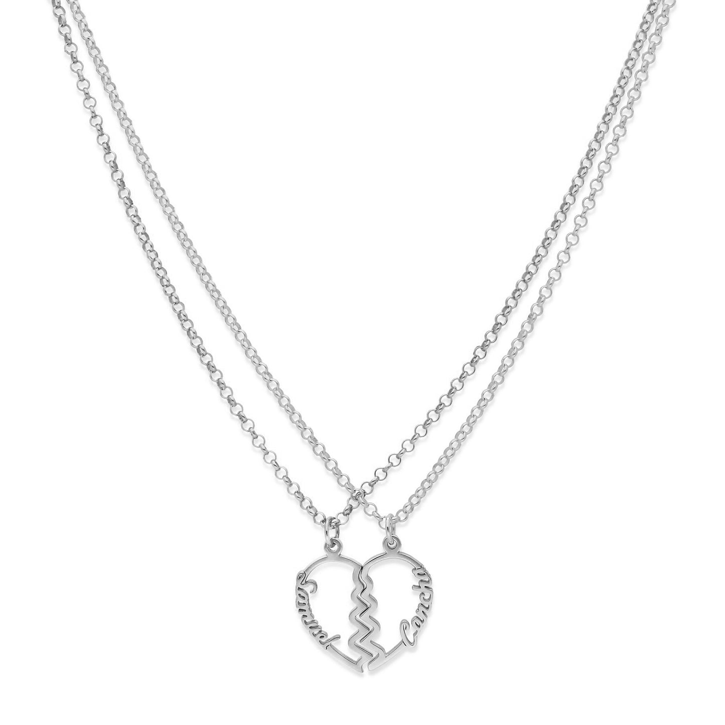 Colgante Doble Corazón Adore en Plata de Ley 925