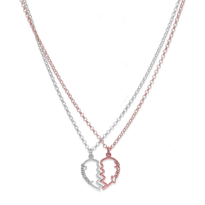 Colgante Doble Corazón Adore en Plata de Ley 925