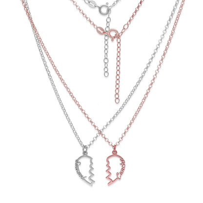 Colgante Doble Corazón Adore en Plata de Ley 925