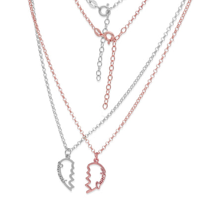 Colgante Doble Corazón Adore en Plata de Ley 925