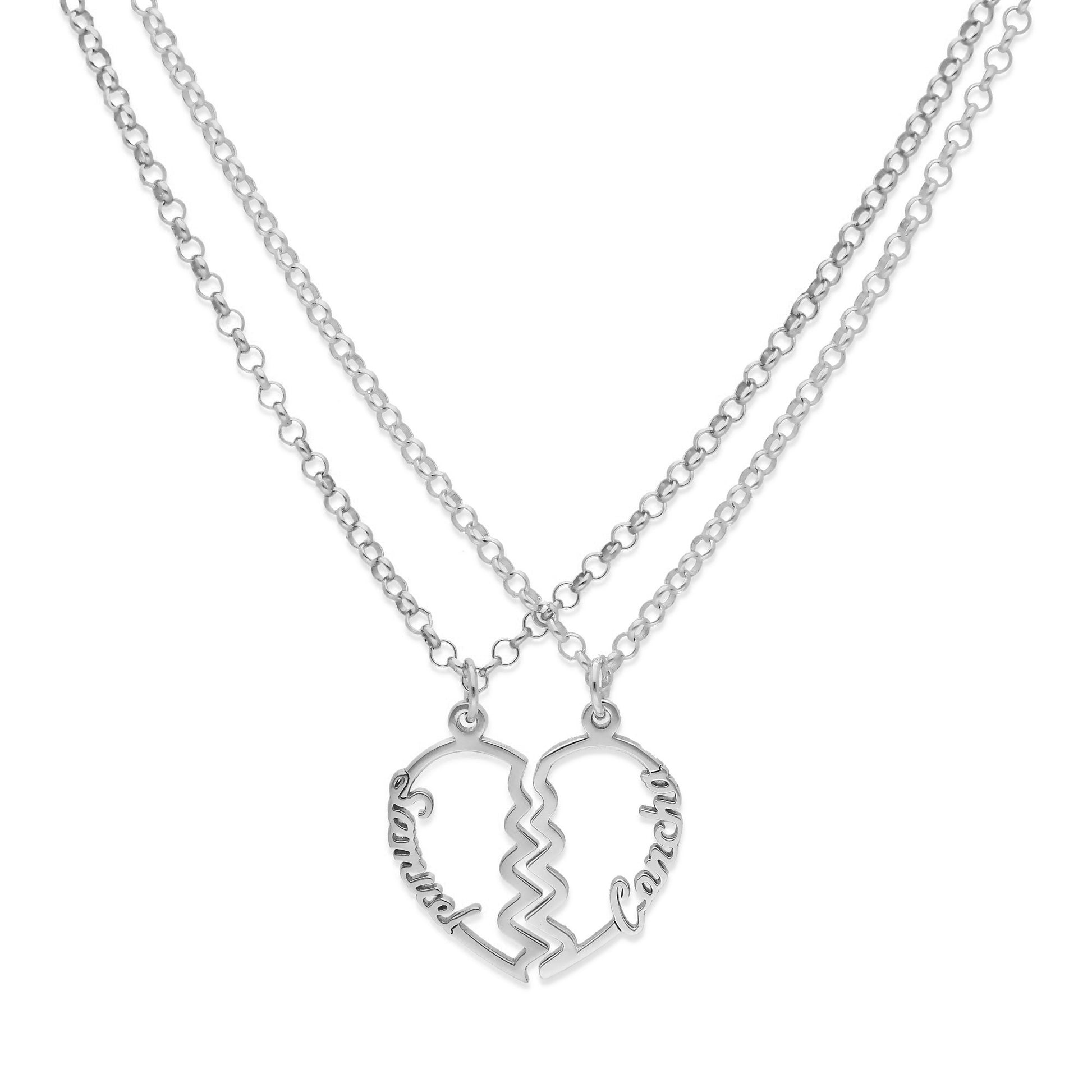 Colgante Doble Corazón Adore en Plata de Ley 925 y baño Oro 18k