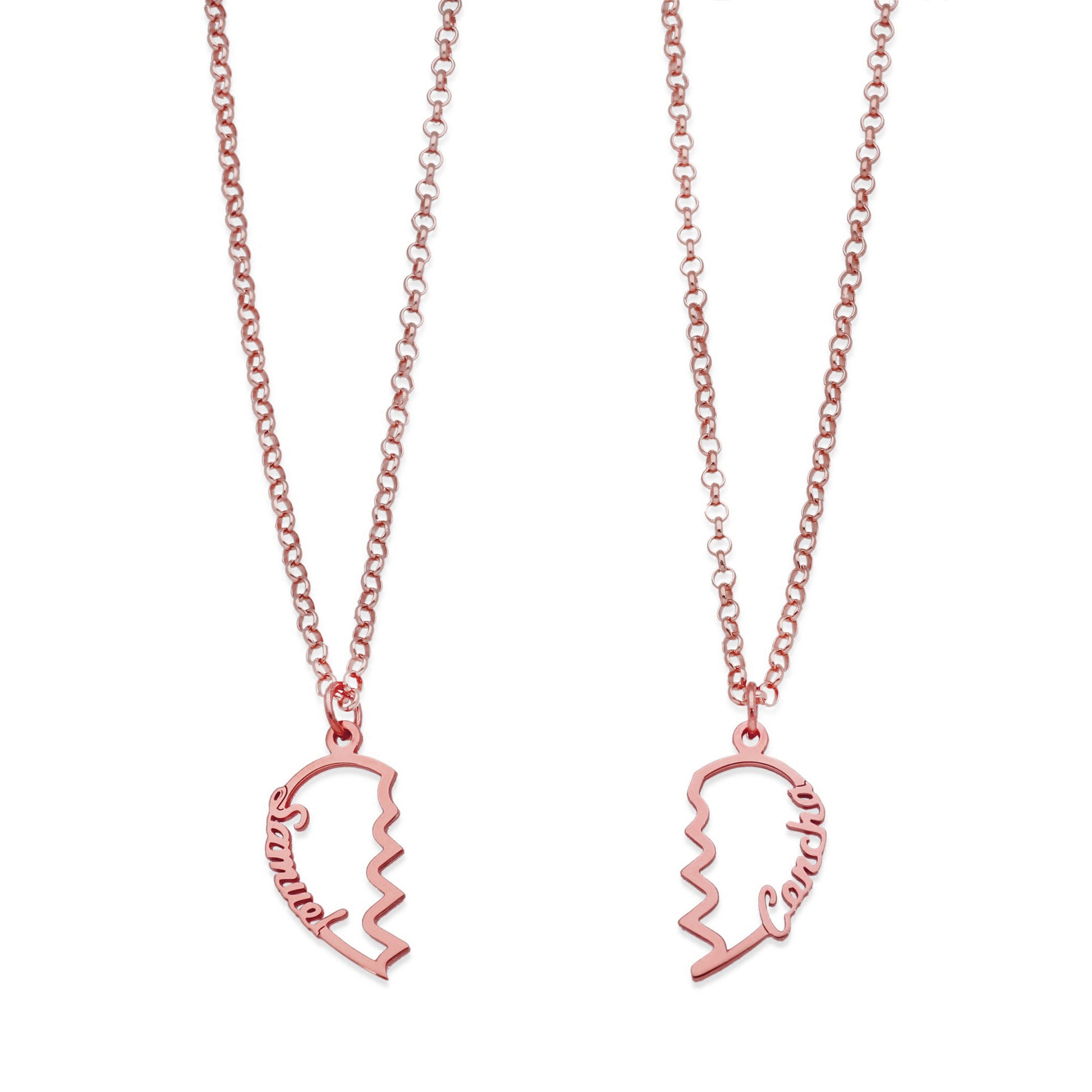 Colgante Doble Corazón Adore en Plata de Ley 925 y baño Oro 18k
