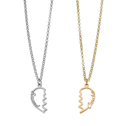 Colgante Doble Corazón Adore en Plata de Ley 925 y baño Oro 18k