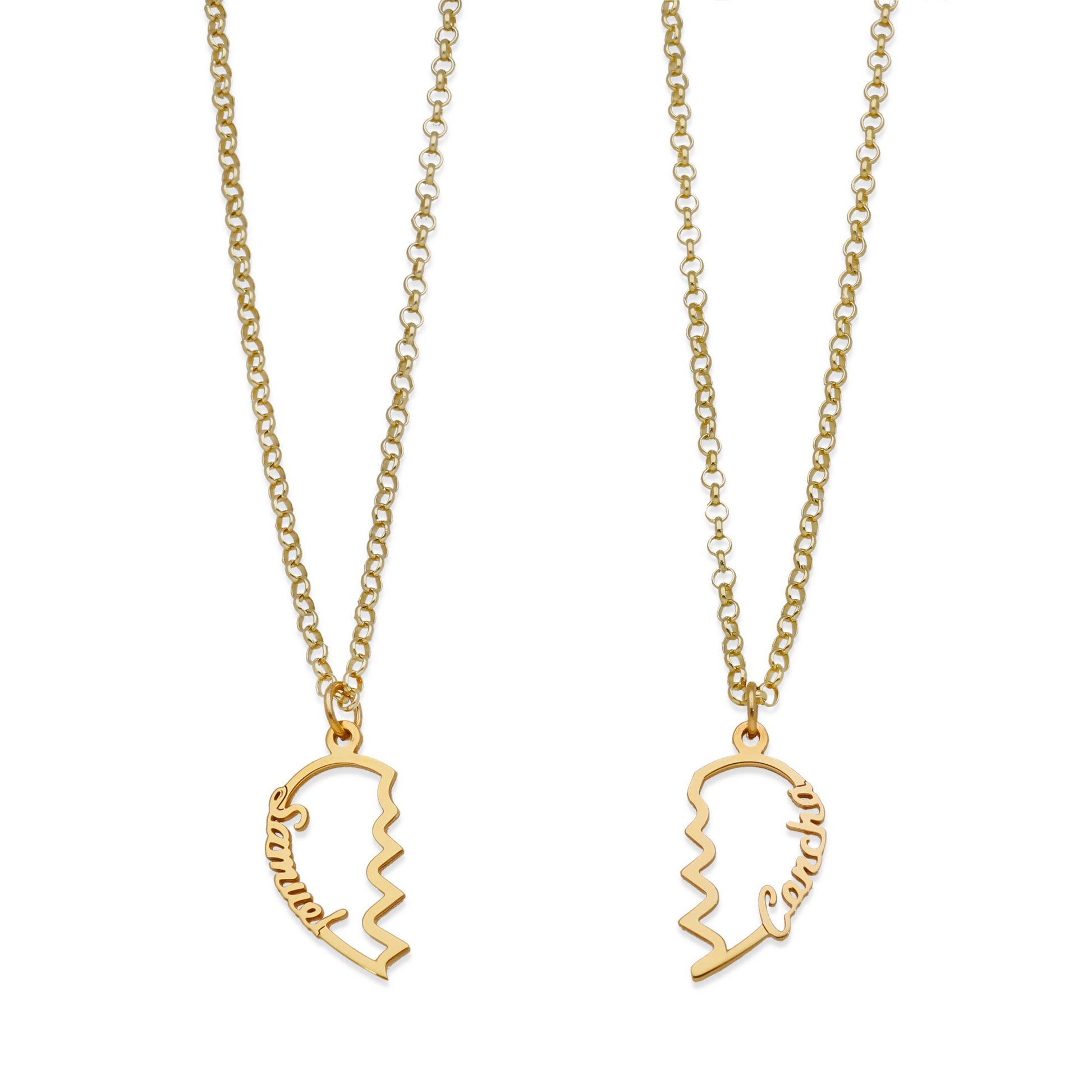 Colgante Doble Corazón Adore en Plata de Ley 925 y baño Oro rosa 18k