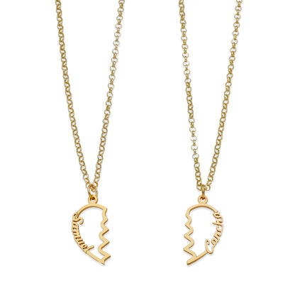 Colgante Doble Corazón Adore en Plata de Ley 925 y baño Oro rosa 18k