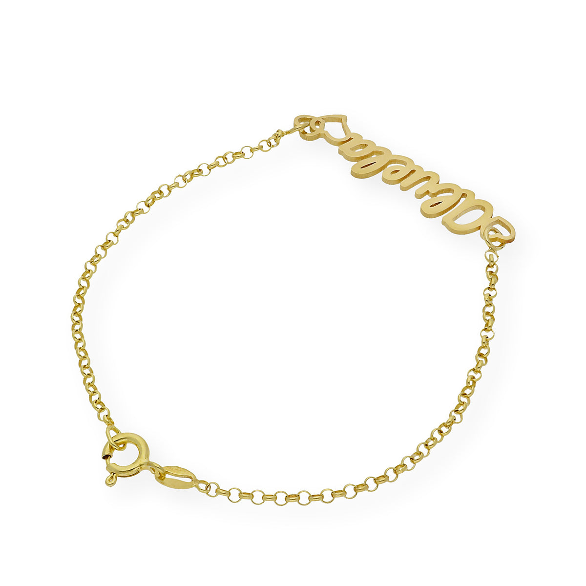 Pulsera Love Abuela en Plata 925 y baño Oro 18k