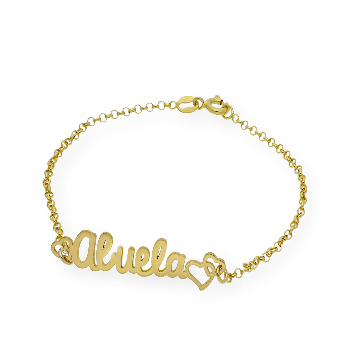 Pulsera Love Abuela en Plata 925 y baño Oro 18k