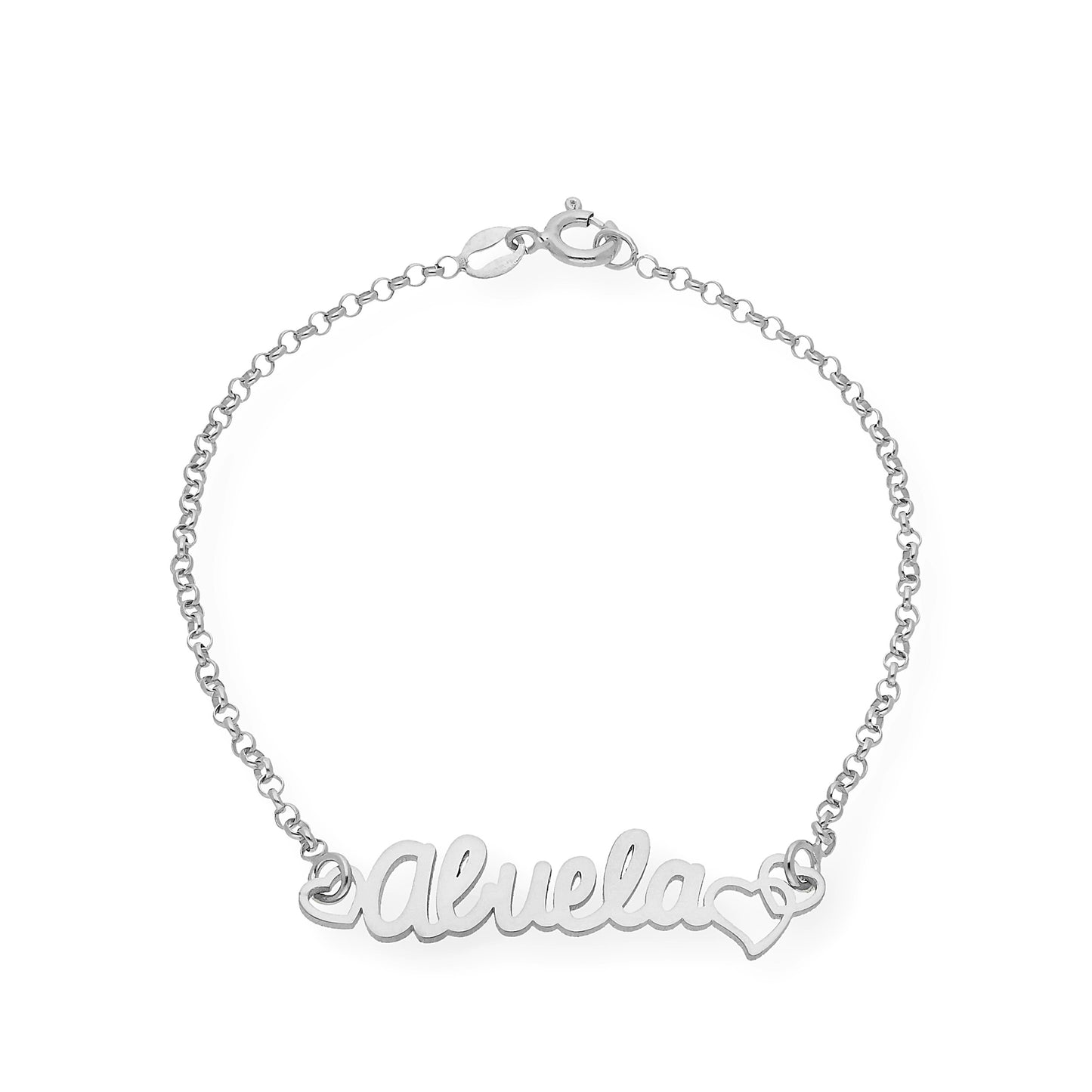 Pulsera Love Abuela en Plata 925 y baño Oro rosa 18k