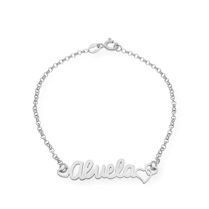 Pulsera Love Abuela en Plata 925 y baño Oro rosa 18k