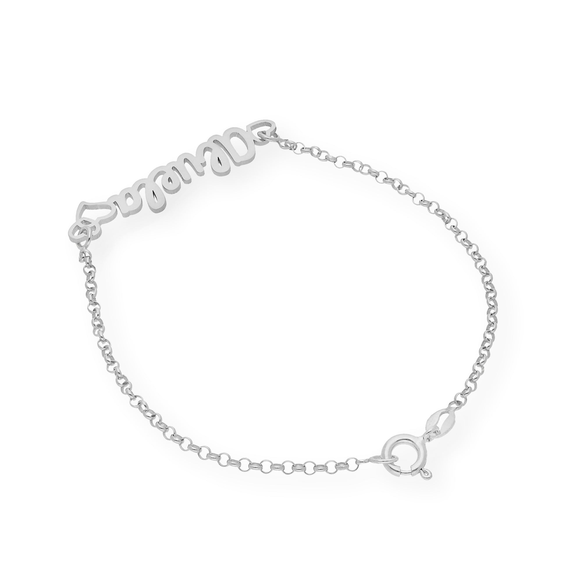 Pulsera Love Abuela en Plata 925 y baño Oro rosa 18k