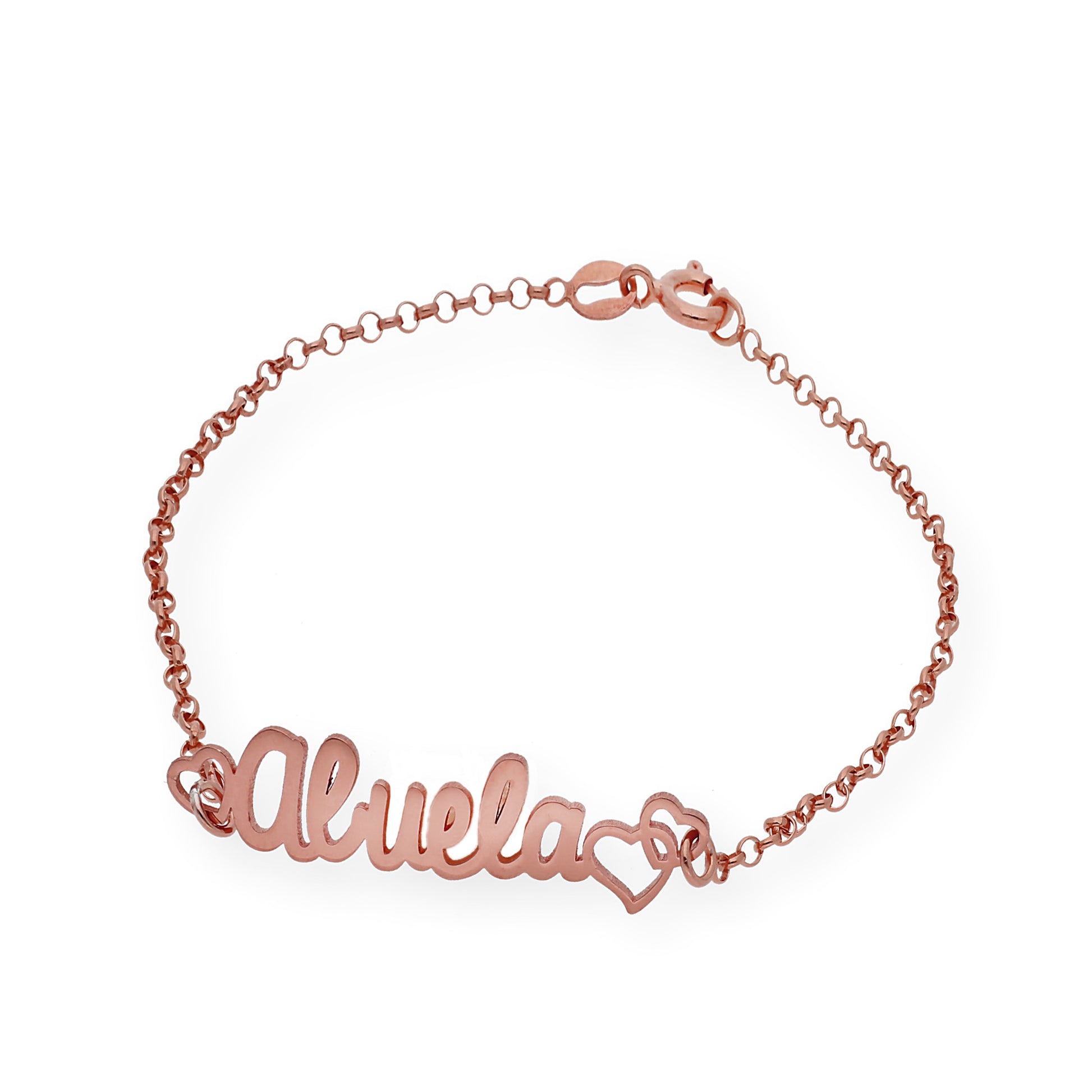 Pulsera Love Abuela en Plata 925 y baño Oro rosa 18k