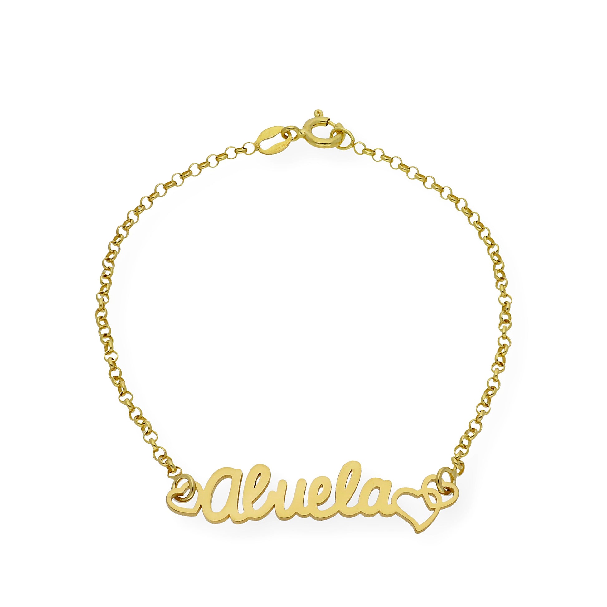 Pulsera Love Abuela en Plata 925 y baño Oro rosa 18k