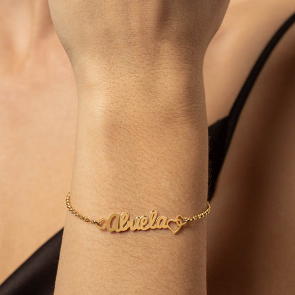 Pulsera Love Abuela en Plata 925 y baño Oro rosa 18k