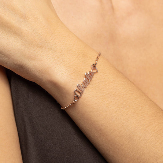 Pulsera Love Abuela en Plata 925 y baño Oro rosa 18k