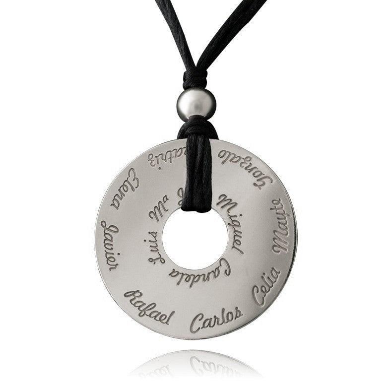 Colgante Cercle XL Personalizado Plata 925