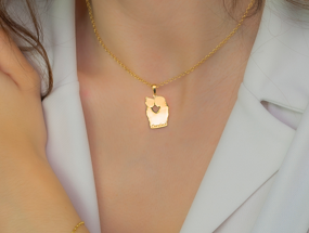 Colgante Linda en Plata de Ley 925 y baño Oro 18k