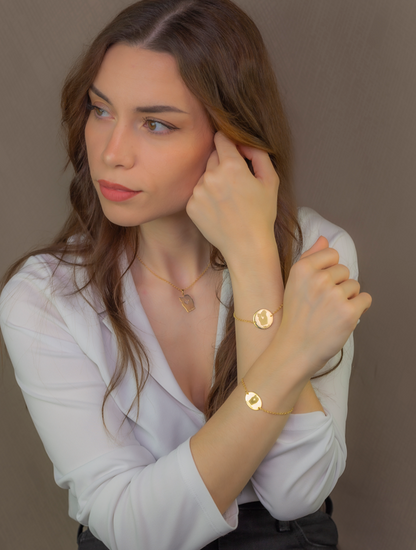 Pulsera Linda en Plata de Ley 925 y baño Oro 18k