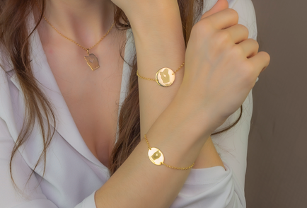 Pulsera Linda en Plata de Ley 925 y baño Oro 18k