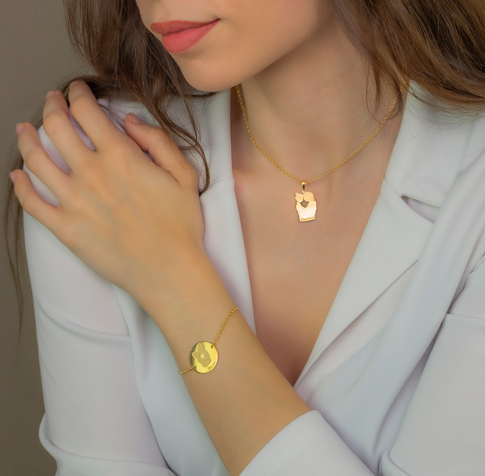 Pulsera Edda en Plata de Ley 925 y baño Oro 18k