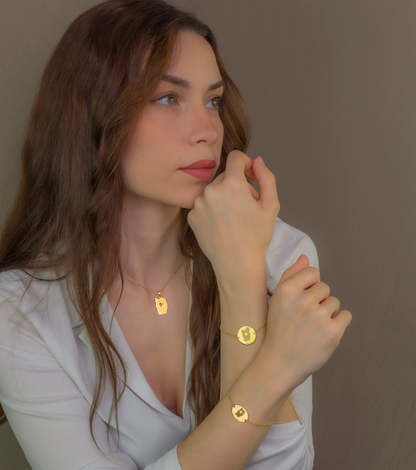 Pulsera Edda en Plata de Ley 925 y baño Oro rosa 18k