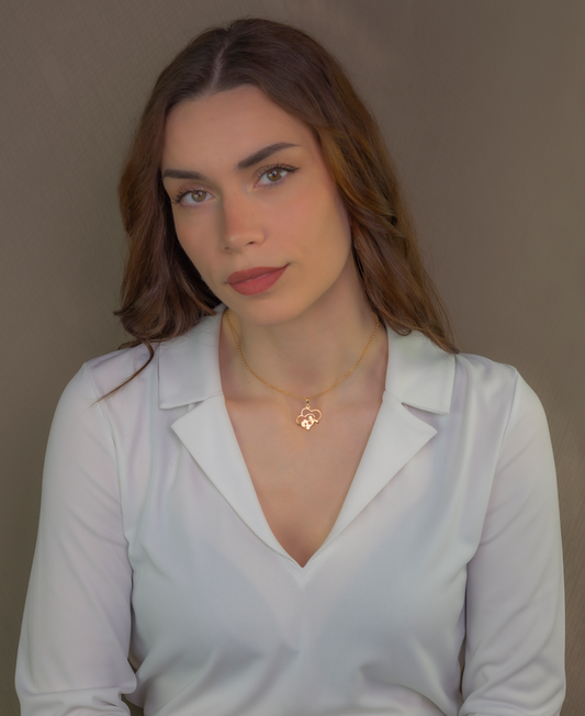 Colgante Maia en Plata de Ley 925 y baño Oro rosa 18k