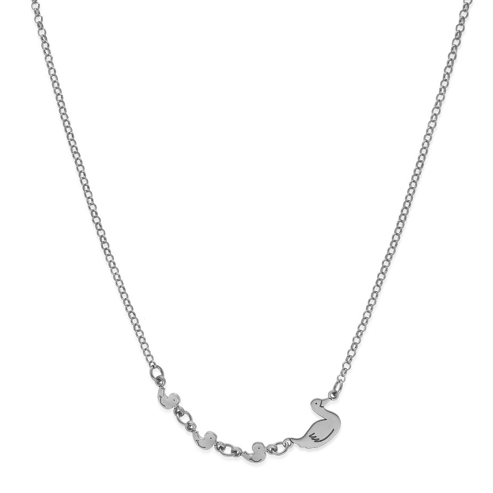 Colgante Patitos en Plata de Ley 925 y baño Oro 18k