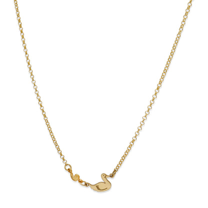 Colgante Patitos en Plata de Ley 925 y baño Oro rosa 18k