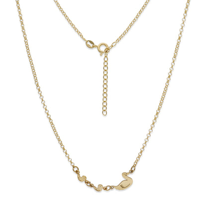 Colgante Patitos en Plata de Ley 925 y baño Oro rosa 18k