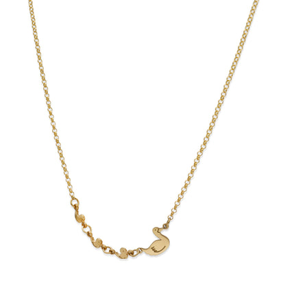 Colgante Patitos en Plata de Ley 925 y baño Oro rosa 18k