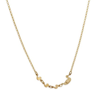 Colgante Patitos en Plata de Ley 925 y baño Oro rosa 18k