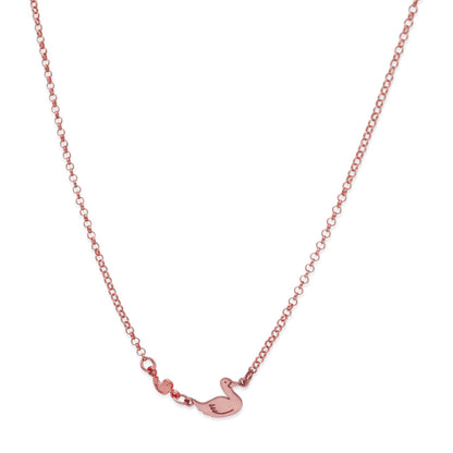 Colgante Patitos en Plata de Ley 925 y baño Oro rosa 18k