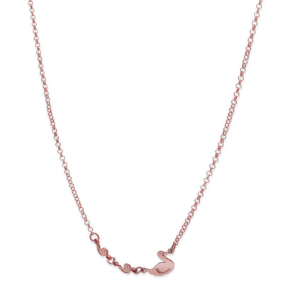 Colgante Patitos en Plata de Ley 925 y baño Oro rosa 18k